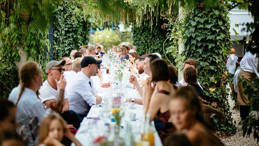 Veedelstreff im Biergarten des Maybach