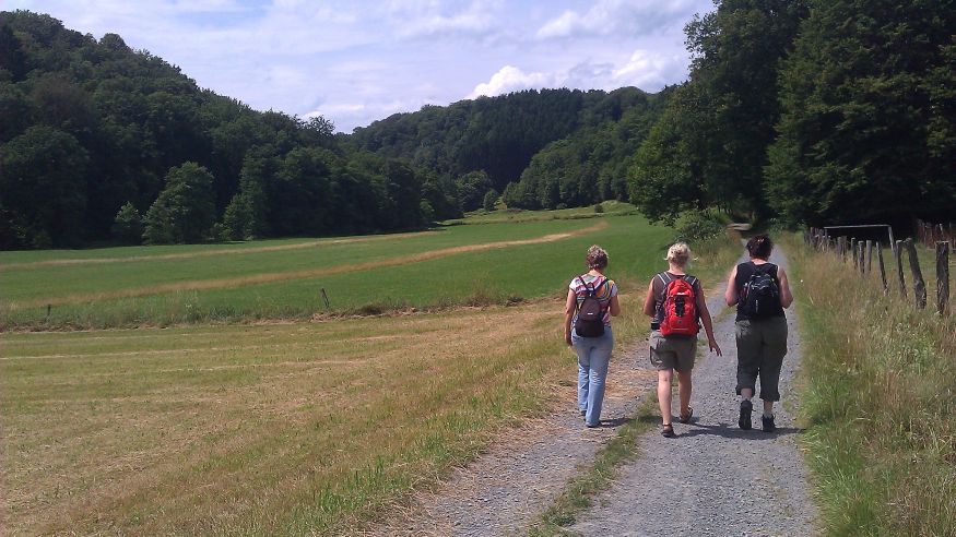 Wanderung mit Kunst und schönen Aussichten bei Overath
