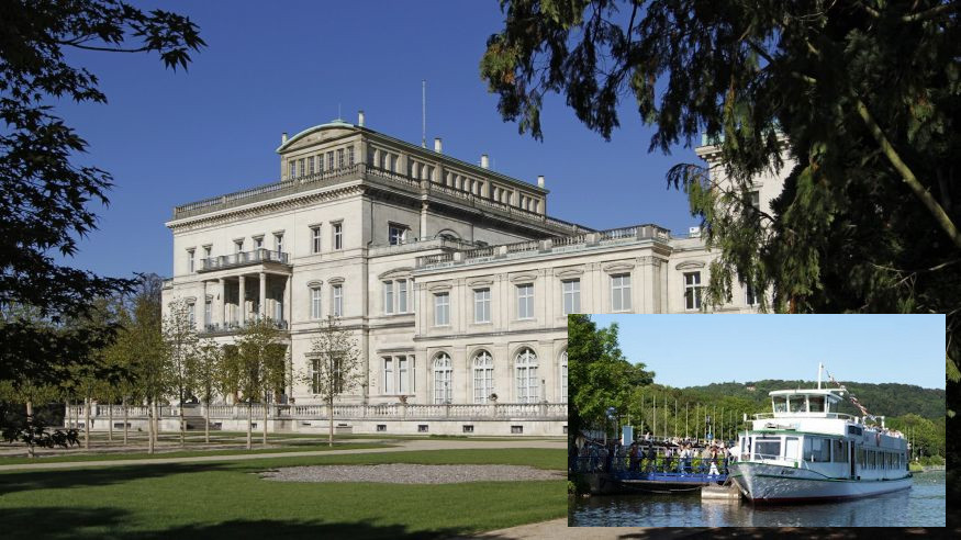 Tagesausflug Villa Hügel mit Schiffstour Baldeneysee oder alternativ Wanderung am See